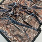 Nakkaş Desen Pamuk İpek Şal-10003-Acı kahve