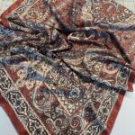 Nakkaş Desen Pamuk İpek Şal-10003-Kiremit