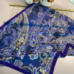 İnci Gecesi Desen Pamuk İpek Şal-10004-SAKS