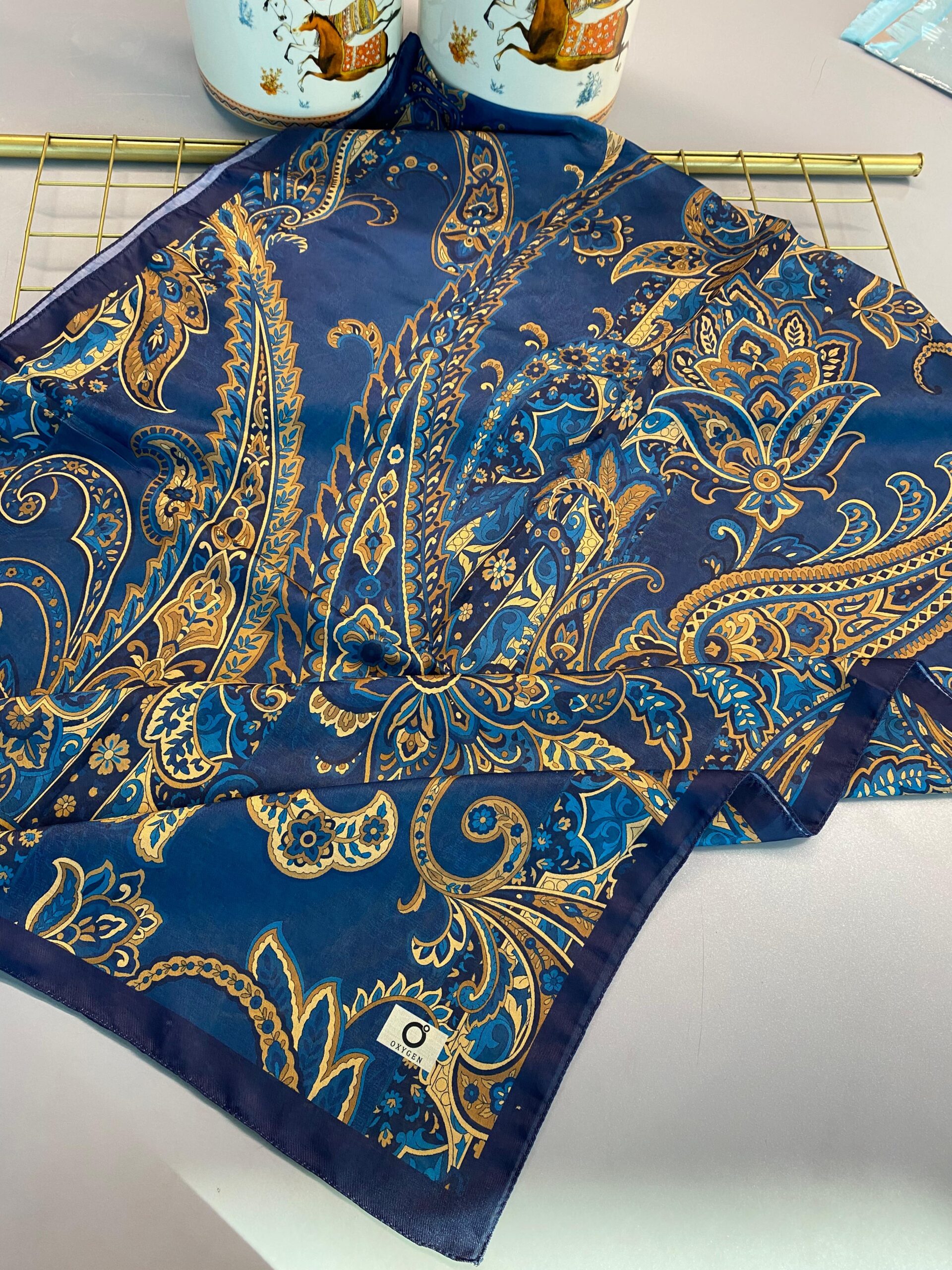 İnci Gecesi Desen Pamuk İpek Şal-10004-MERCAN