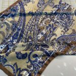 İnci Gecesi Desen Pamuk İpek Şal-10004-KAHVE