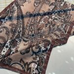 İnci Gecesi Desen Pamuk İpek Şal-10004-ACI KAHVE