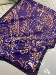 İnci Gecesi Desen Pamuk İpek Şal-10004-LEYLAK