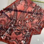 İnci Gecesi Desen Pamuk İpek Şal-10004-KIRMIZI