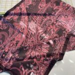 İnci Gecesi Desen Pamuk İpek Şal-10004-KİRAZ ÇİÇEĞİ