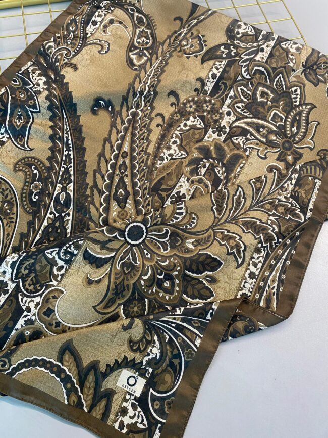 İnci Gecesi Desen Pamuk İpek Şal-10004-Cappuccino