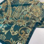 İnci Gecesi Desen Pamuk İpek Şal-10004-ZÜMRÜT