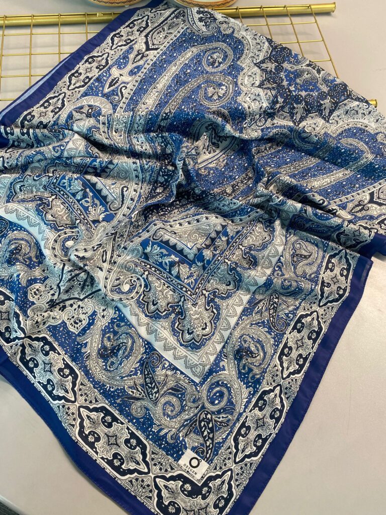 Nakkaş Desen Pamuk İpek Şal-10003-Cam göbeği