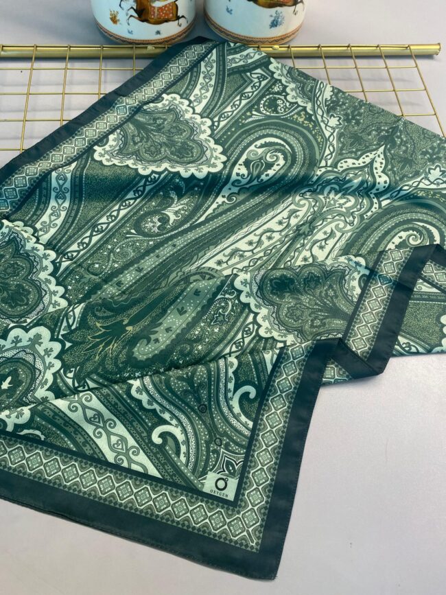 SAHRA DESEN PAMUK İPEK ŞAL-10005-YEŞİL