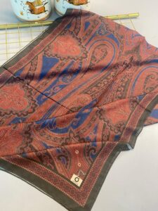 SAHRA DESEN PAMUK İPEK ŞAL-10005-KİREMİT