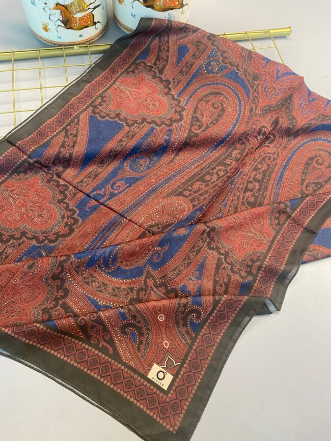 SAHRA DESEN PAMUK İPEK ŞAL-10005-KİREMİT