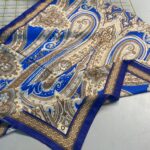 SAHRA DESEN PAMUK İPEK ŞAL-10005-SAKS