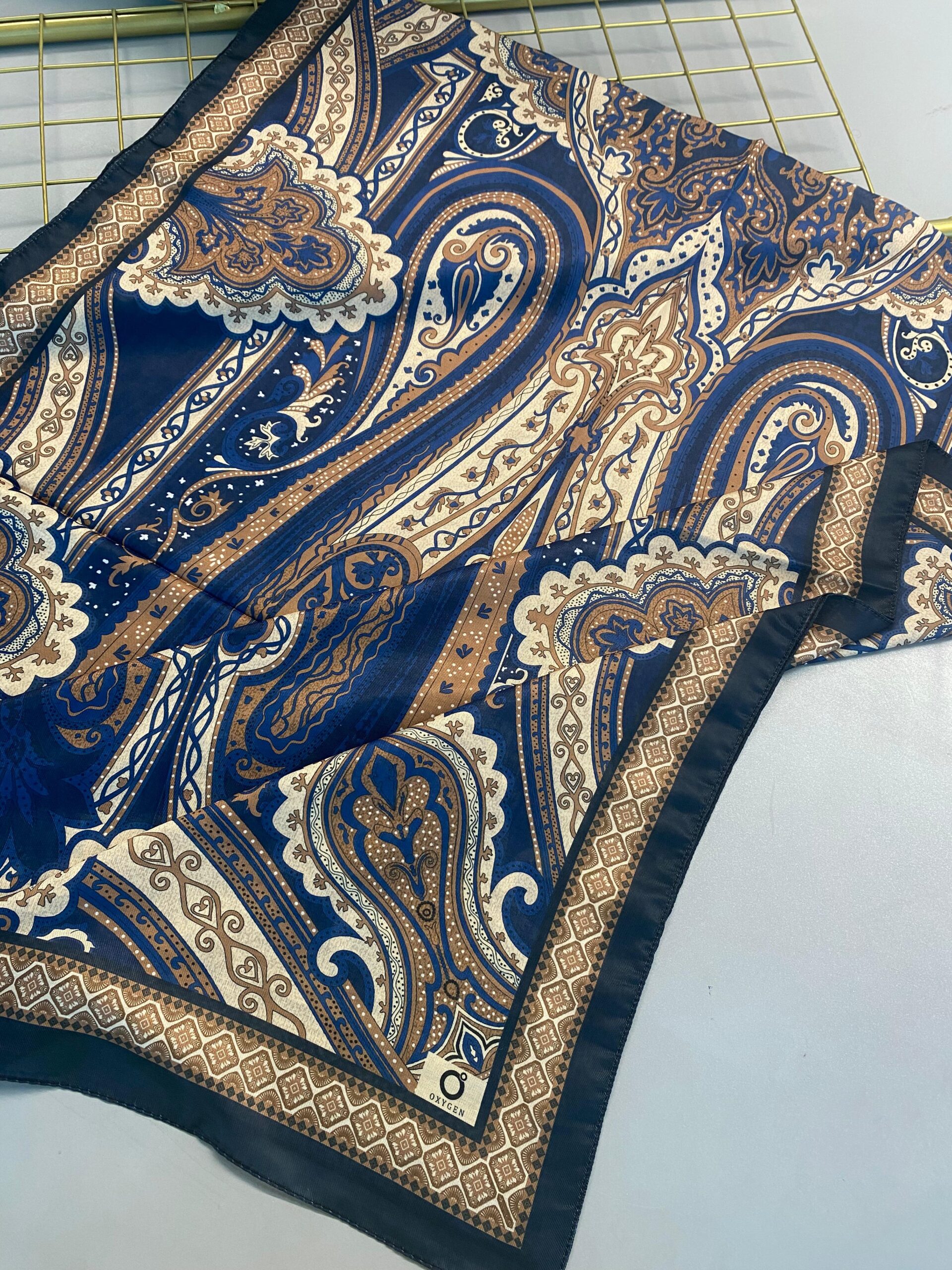 SAHRA DESEN PAMUK İPEK ŞAL-10005-PASTEL MAVİ