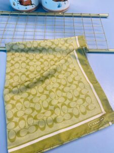 COACH DESEN PAMUK İPEK ŞAL-10006-YAĞ YEŞİLİ