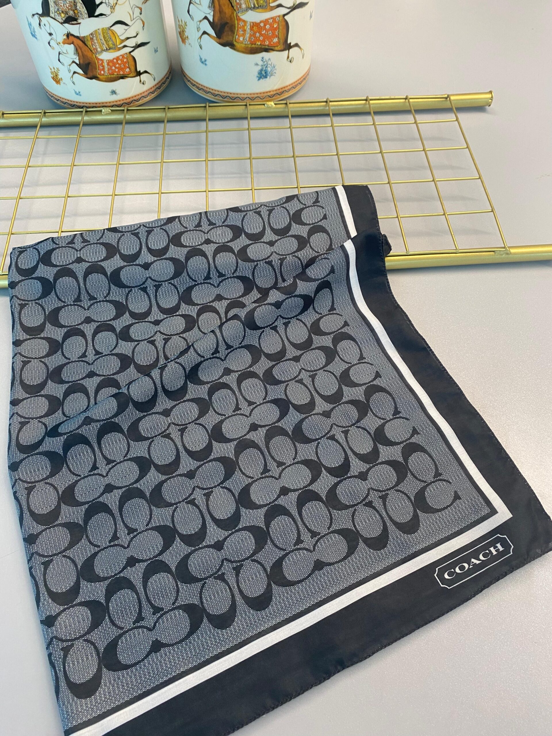 COACH DESEN PAMUK İPEK ŞAL-10006-ANTRASİT