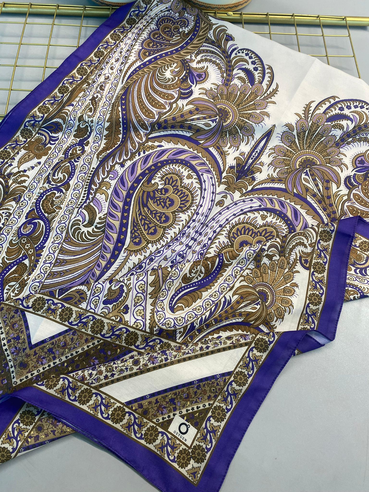 Etro Desen New Pamuk Soft Şal -23012-Leylak