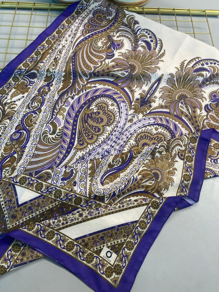 Etro Desen New Pamuk Soft Şal -23012-Leylak