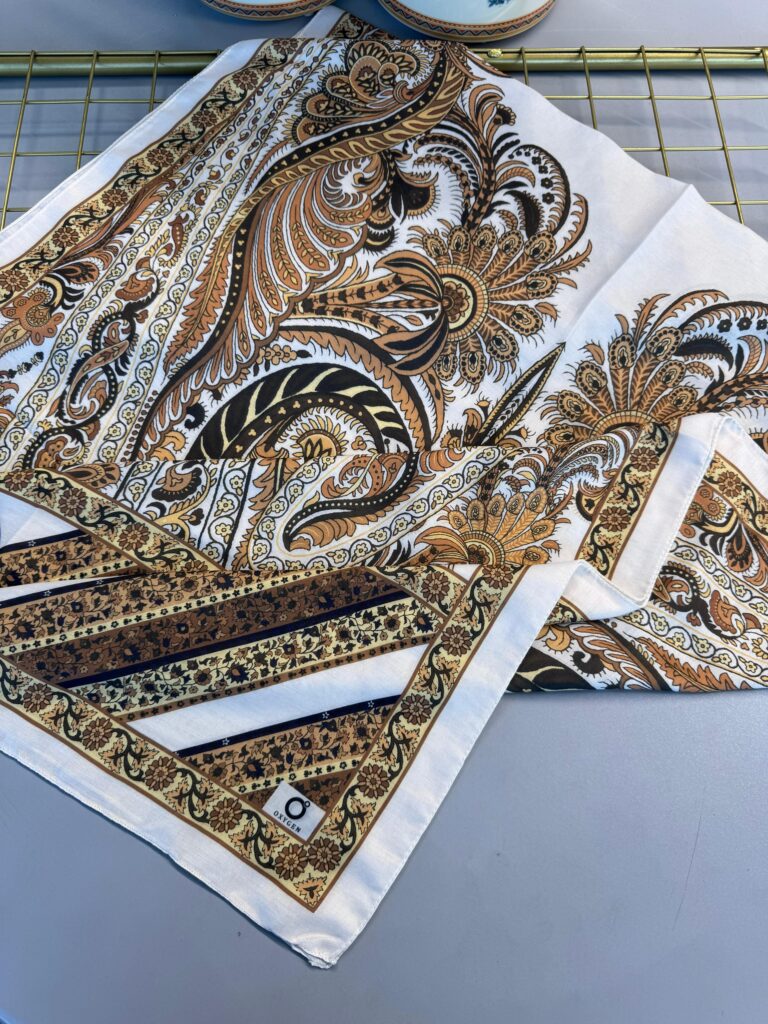 Etro Desen New Pamuk Soft Şal 23012-Hardal