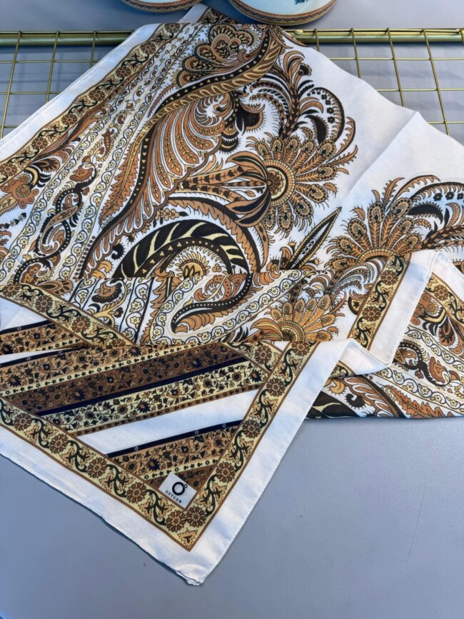 Etro Desen New Pamuk Soft Şal 23012-Hardal