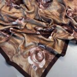 Summer Rose  Desen Pamuk İpek Şal-12000-Latte