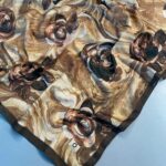 Summer Rose  Desen Pamuk İpek Şal-12000-Çikolata