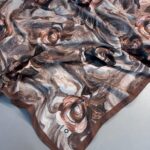 Summer Rose  Desen Pamuk İpek Şal-12000-Mocha