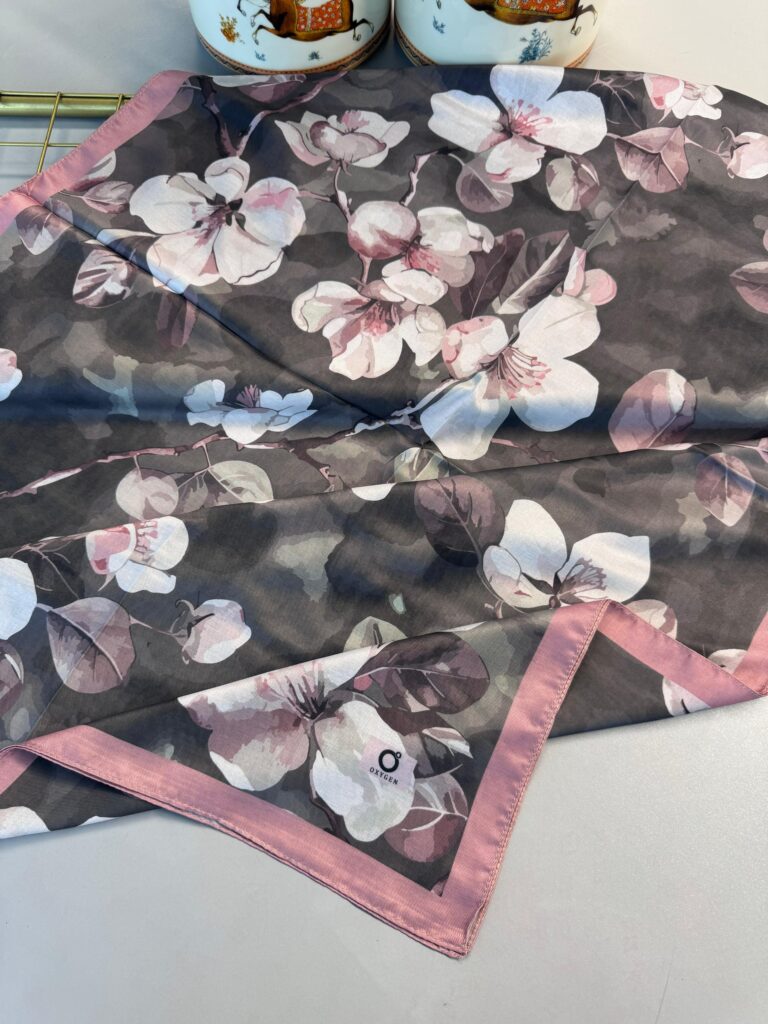 Wild Rose Pamuk ipek Şal-10007-Pudra