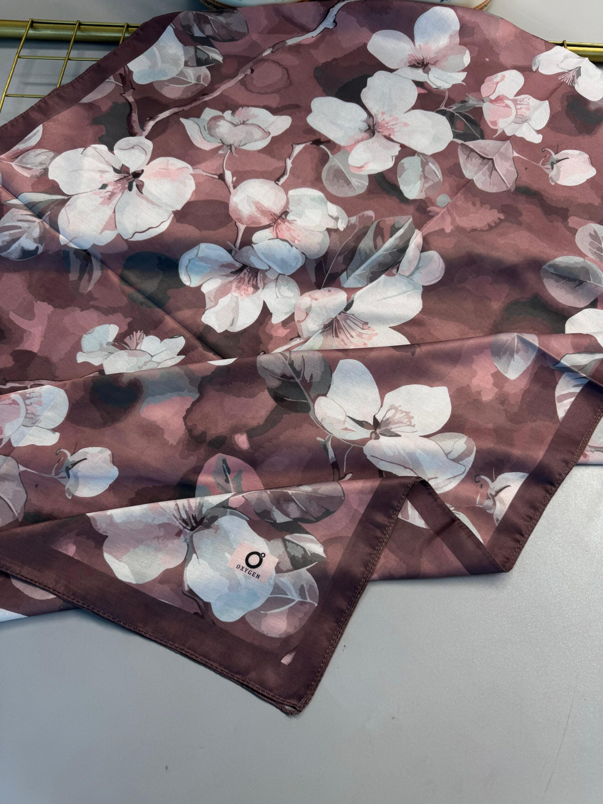 Wild Rose Pamuk ipek Şal-10007-Gül kurusu