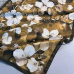 Wild Rose Pamuk ipek Şal-10007-Yağ yeşili