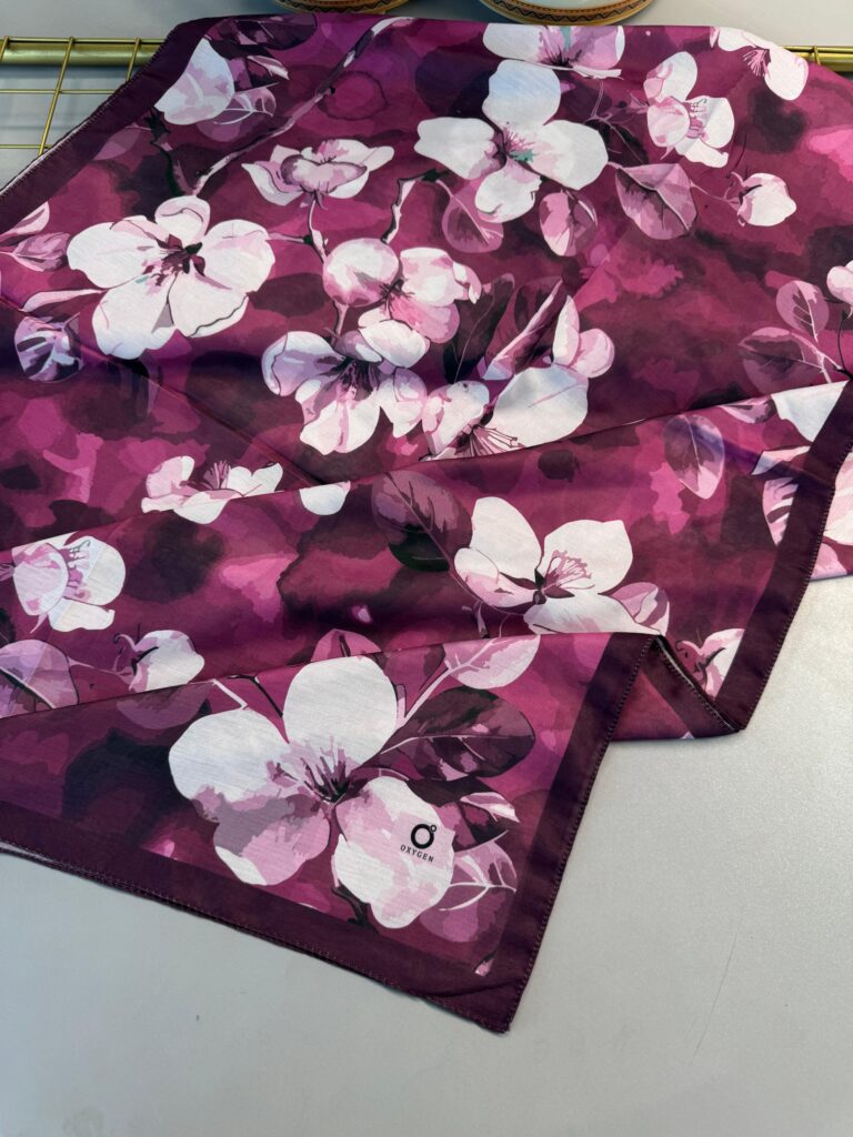 Wild Rose Pamuk ipek Şal-10007-Fuşya