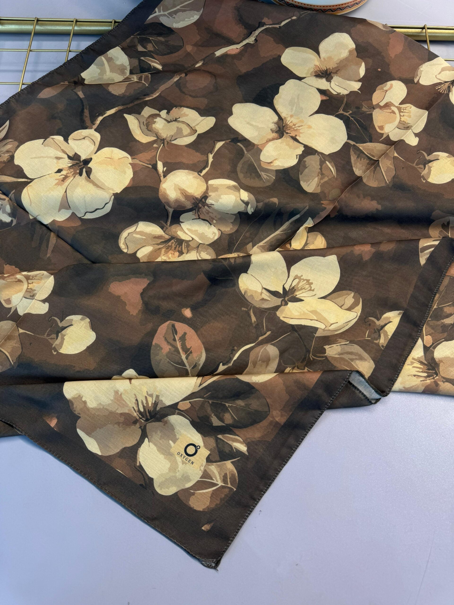 Wild Rose Pamuk ipek Şal-10007-Zeytin yeşili