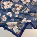 Wild Rose Pamuk ipek Şal-10007-İndigo