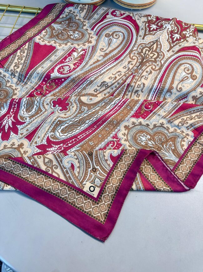 SAHRA DESEN PAMUK İPEK ŞAL-10005-Fuşya