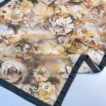 Mystic Bloom Desen Pamuk İpek Şal-Sarı