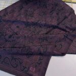 Lilyum Desen Pamuk İpek Şal-10008-Şakayık