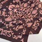 Lilyum Desen Pamuk İpek Şal-10008-Kahve