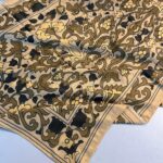 Lilyum Desen Pamuk İpek Şal-10008-Mocha