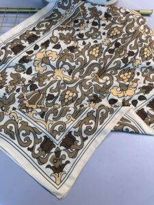 Lilyum Desen Pamuk İpek Şal-10008-Limon sarı