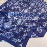 Lilyum Desen Pamuk İpek Şal-10008-Lila