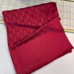 G Desen Kendinden Dokulu Desenli İtalyan Şal-10009- Kırmızı