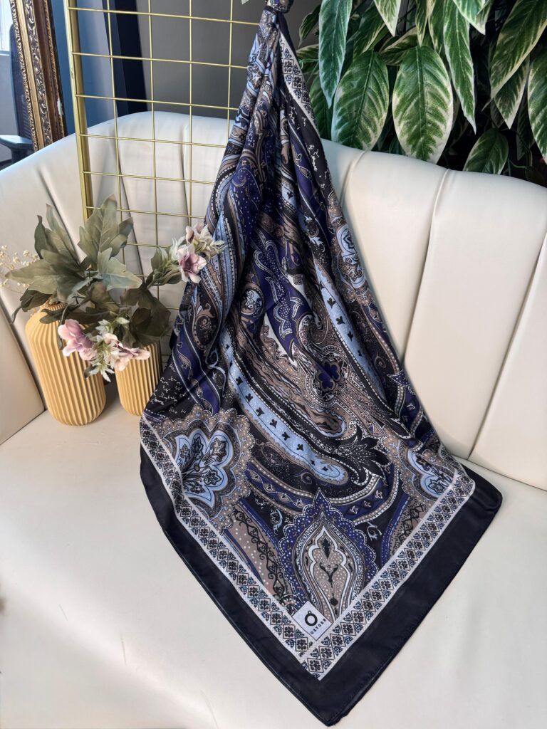 Etro Pamuk İpek Şal -987654-Gece mavi