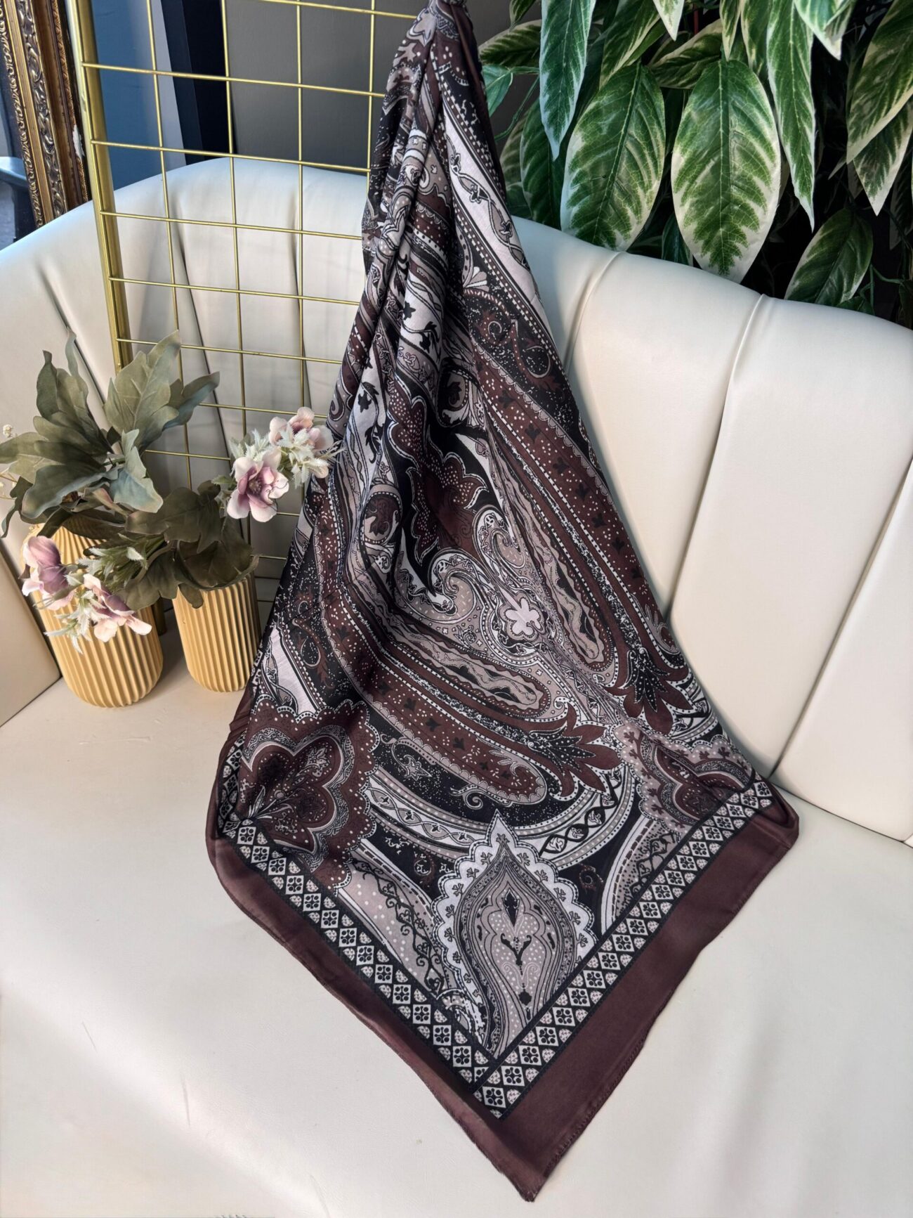 Etro Pamuk İpek Şal -987654-Acıkahve