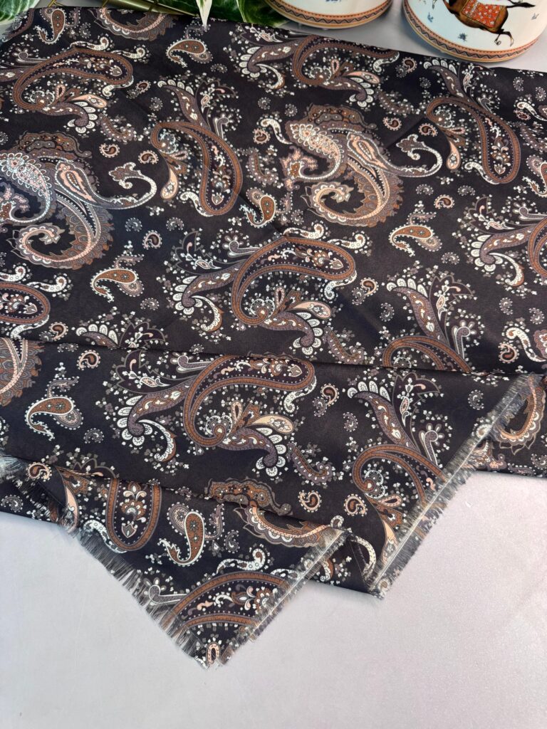 Etno Noir Naturel Pamuk Şal-202452-Kahve