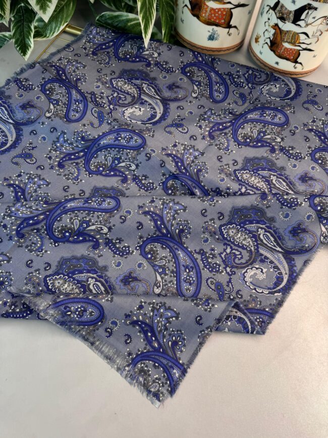 Etno Noir Naturel Pamuk Şal-202452-Leylak