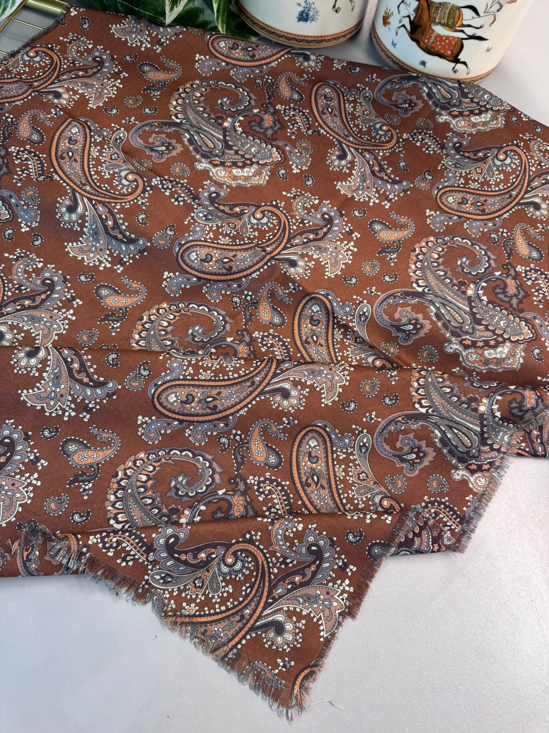 Etno Noir Naturel Pamuk Şal-202452-Taba