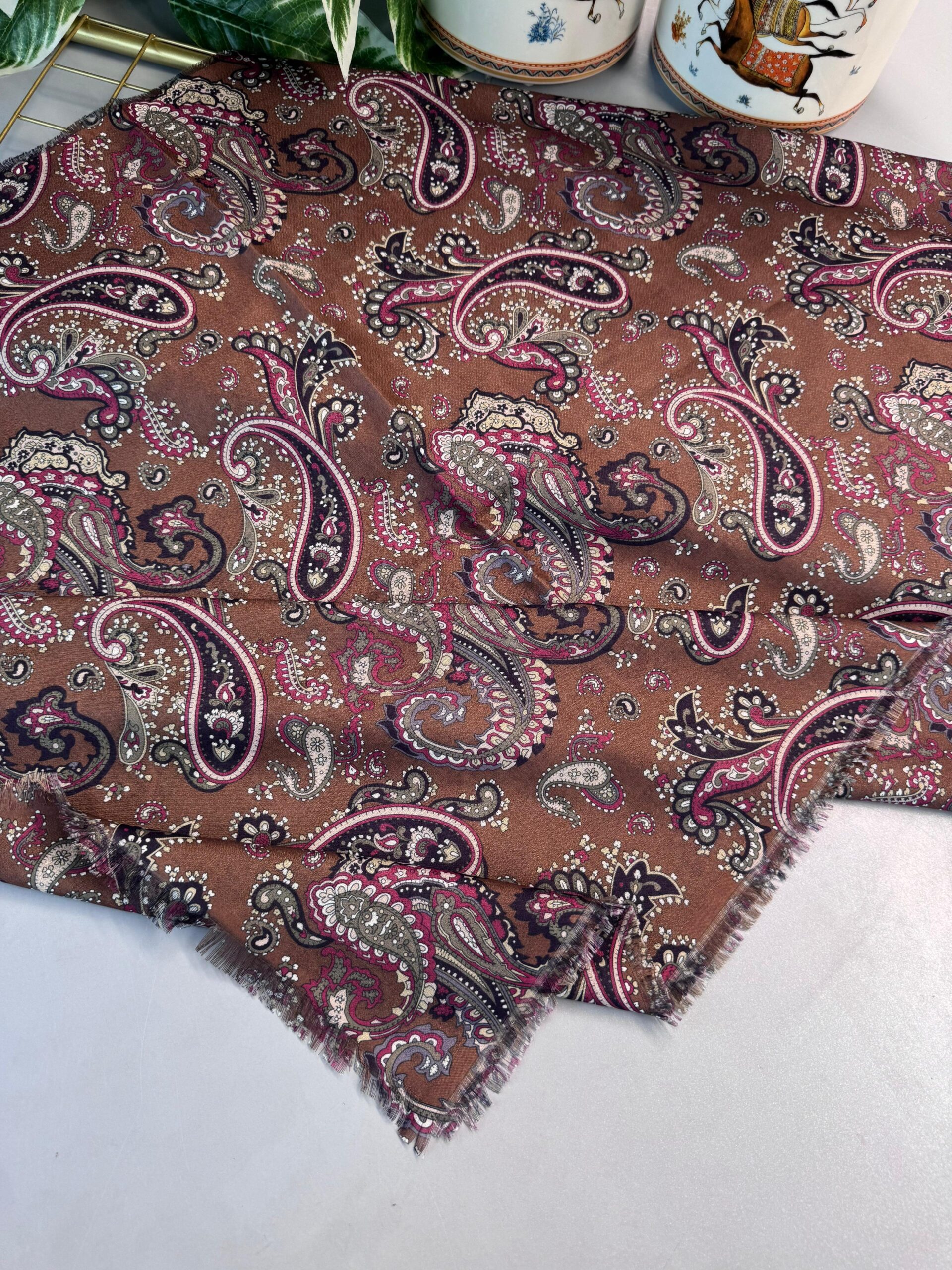 Etno Noir Naturel Pamuk Şal-202452-Hardal