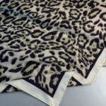 Leopare Desen Pamuk İpek Şal-6202761-Taş