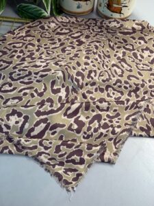 Ala Leopar Desen Naturel Pamuk Şal-Kahve