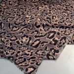 Ala Leopar Desen Naturel Pamuk Şal-Pastel