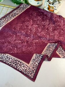 TINY LEOPAR PAMUK DESEN ŞAL-6202616-FUŞYA